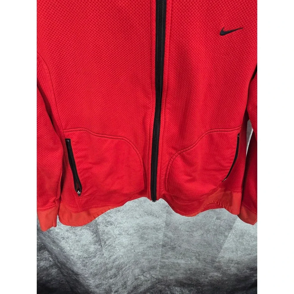 Nike Hoodie Boys XL 16 - 18 Red Full Zip Sphere Dry Running Training Activewear